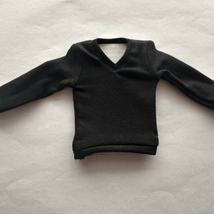1/6 scale black v-neck sweater