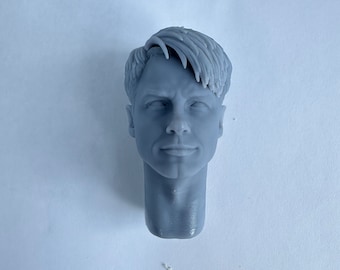 Cabeça sem pintura em escala 1:6 do Capitão Jack