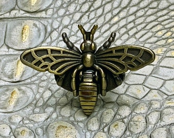 Honeybee Toggle Purse Clasp|Aged Antique Brass Plated Zinc|50x36mm Assembled|DIY Handbag Clutch Closure Lock