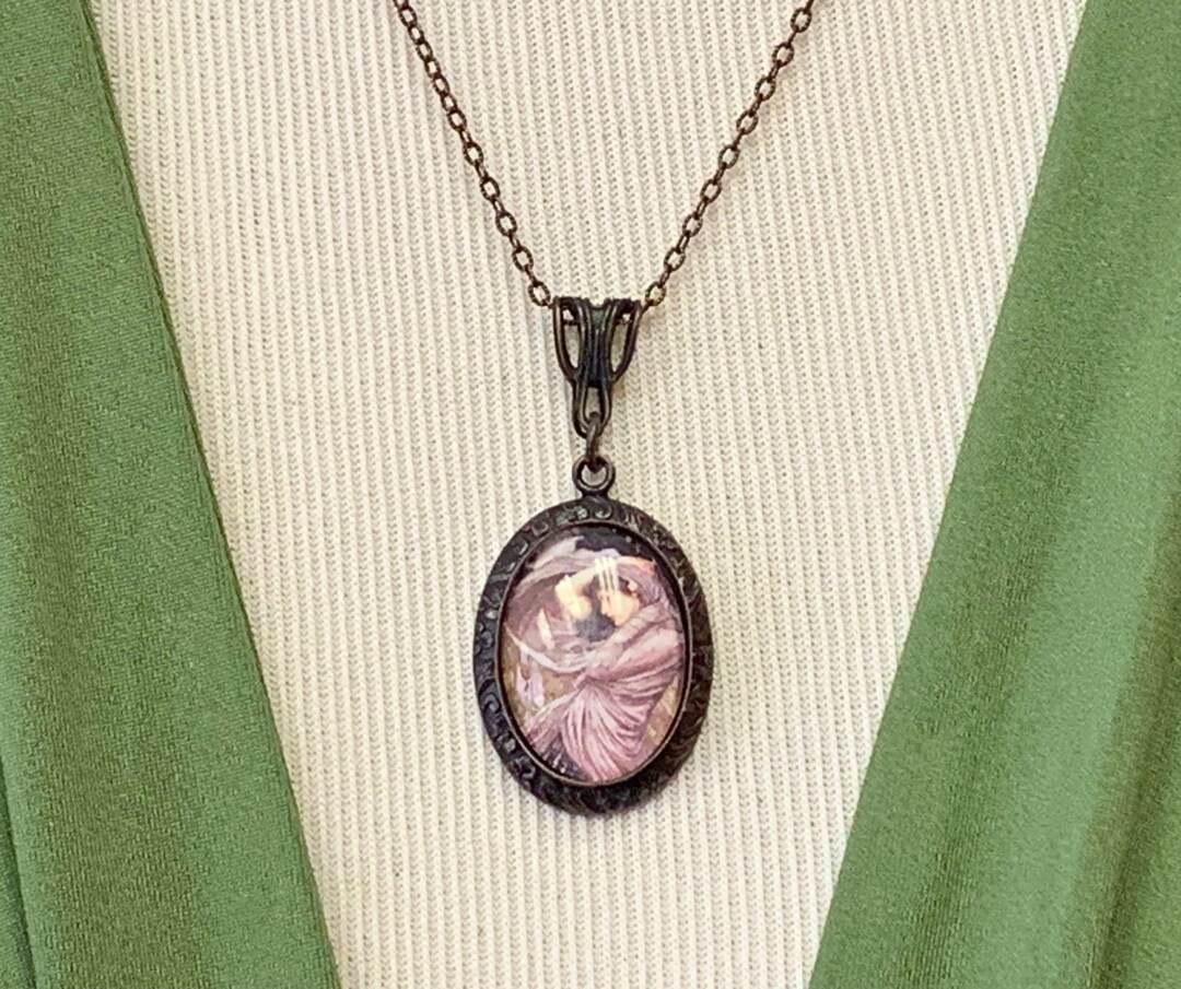 Renaissance Cameo Necklaceraphael Portraitdark Aged Copper Findingstiny ...