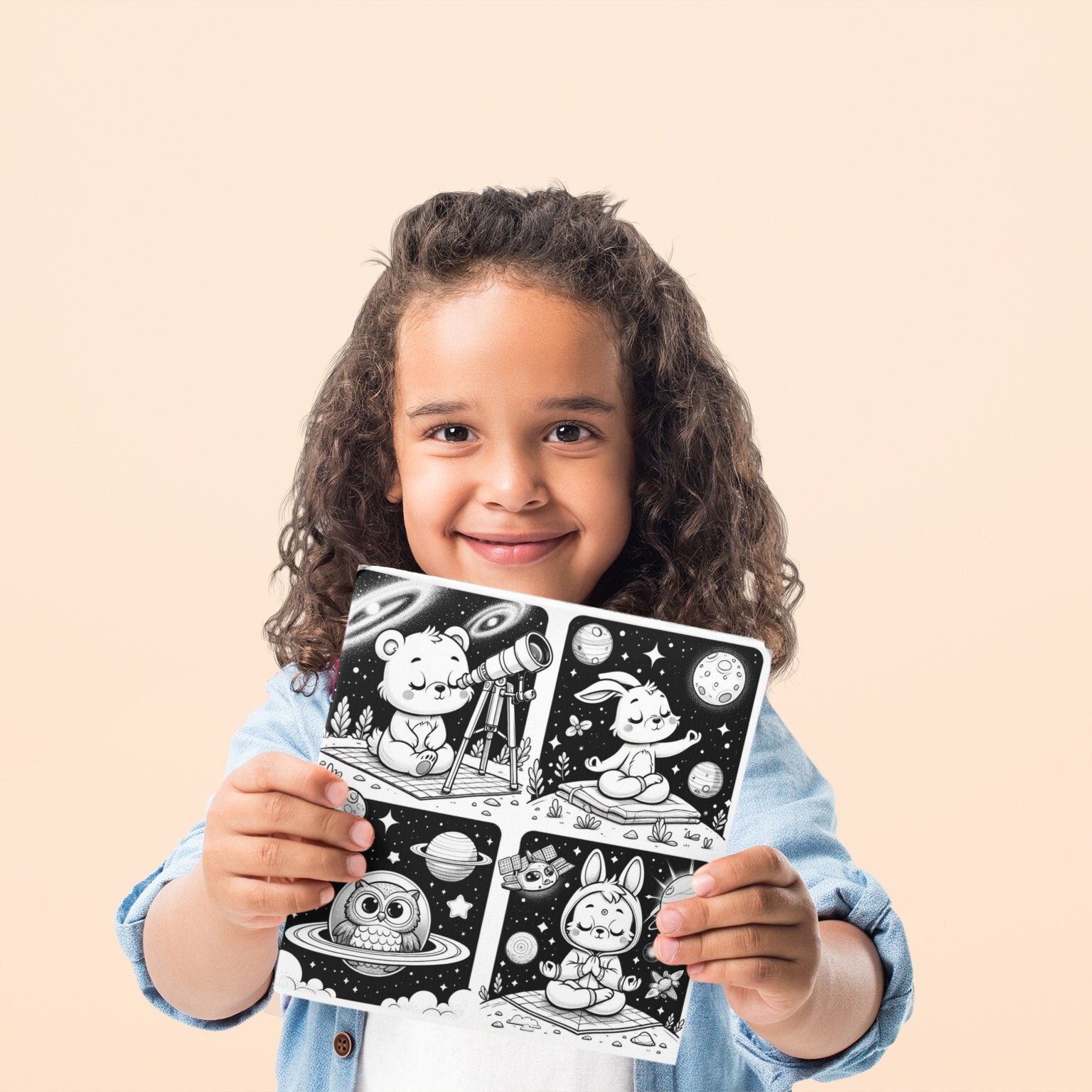 Cosmic Calm: A Stellar Coloring Experience for Kids (digital Download