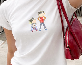 Camiseta retro de dibujos animados con un toque nostálgico - Estilo años 90, dibujos animados Y2K, camiseta gráfica de Charlie y Lola Y2K, camiseta gráfica de dibujos animados, camiseta retro de programa de televisión infantil.