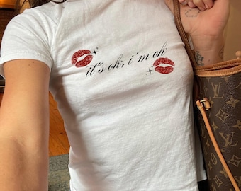 Camiseta "Está bien, estoy bien" para bebé - Camiseta "Señorita Posesiva", camiseta de moda para bebé, "Piensa después", atuendo de concierto a juego, camiseta T8, camiseta de moda de los 90 para bebé
