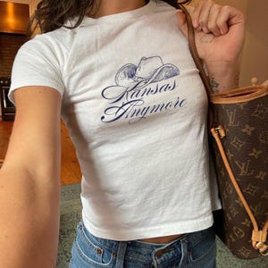 Kansas Anymore Shirt Baby Tee - Role Model Gift, Funny Role Model Shirt, 90s Trendy Baby Tee, Music Lover Concert Shirt