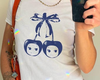 Kewpie Coquette Baby Tee, Y2k Baby Tee, Sonny Angel Baby Tee, Bunny Shirt, Coquetteful, Bow Baby Tee, Cute Aesthetic Baby Tee, Doll Shirt