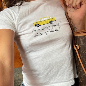 New York Baby Tee - New York State of Mind Shirt, It Girl Baby Tee, I Love NY Baby Tee, Trendy NY Babytee, Women Fitted Tee, Y2K Baby Tee