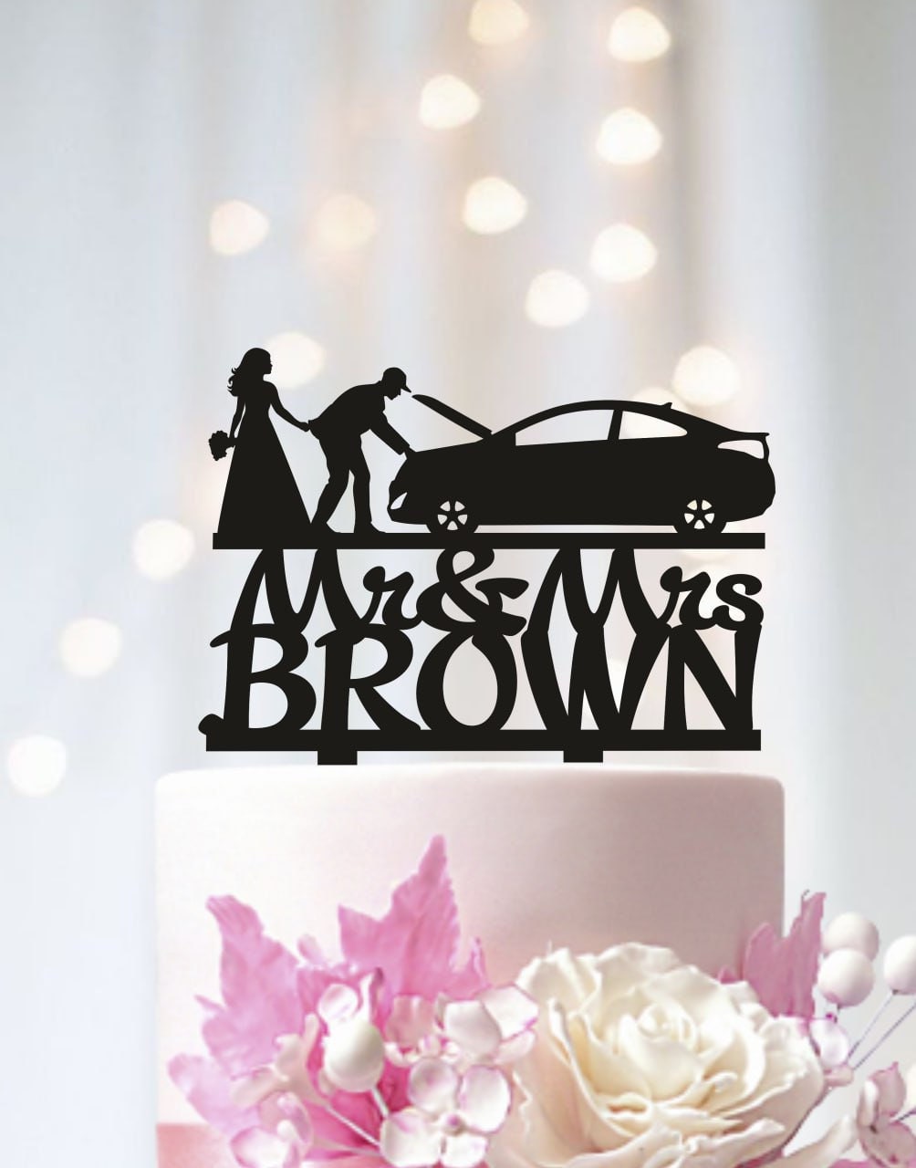 Mechanic Wedding Cake Topper, Bride Dragging Groom Cake Topper, Mr and ...