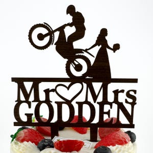 Dirt Bike Wedding Cake Topper: Funny Biker Groom Cake Decoration