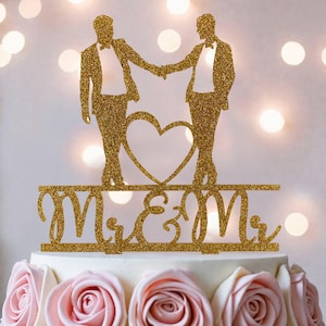 Adorno para tarta de boda Mr. Gay, decoración acrílica