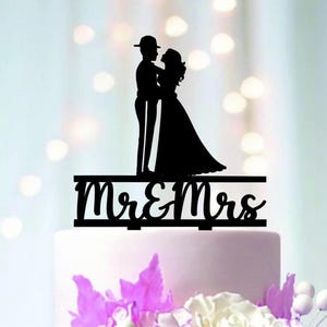 Fireman and Bride Wedding Cake Topper: Mr & Mrs Decoration