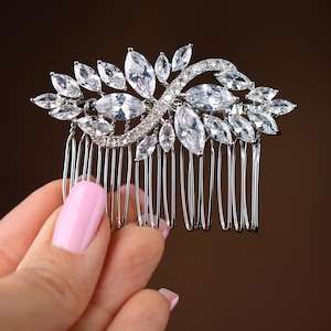 Crystal Bridal Comb: Silver Rhinestone Wedding Hair Piece
