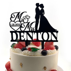 Mr and Mrs Wedding Cake Topper, Gold Cake Topper wedding, Custom Cake topper, Rustic Wedding Cake Topper, Personalized Birthday Cake toppers
