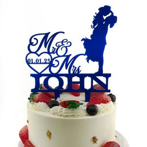 Topper per torta nuziale stile country western, topper per torta nuziale con cappello e stivali da cowboy, topper per torta nuziale personalizzato stile cowboy, topper per torta nuziale stile cowgirl T137