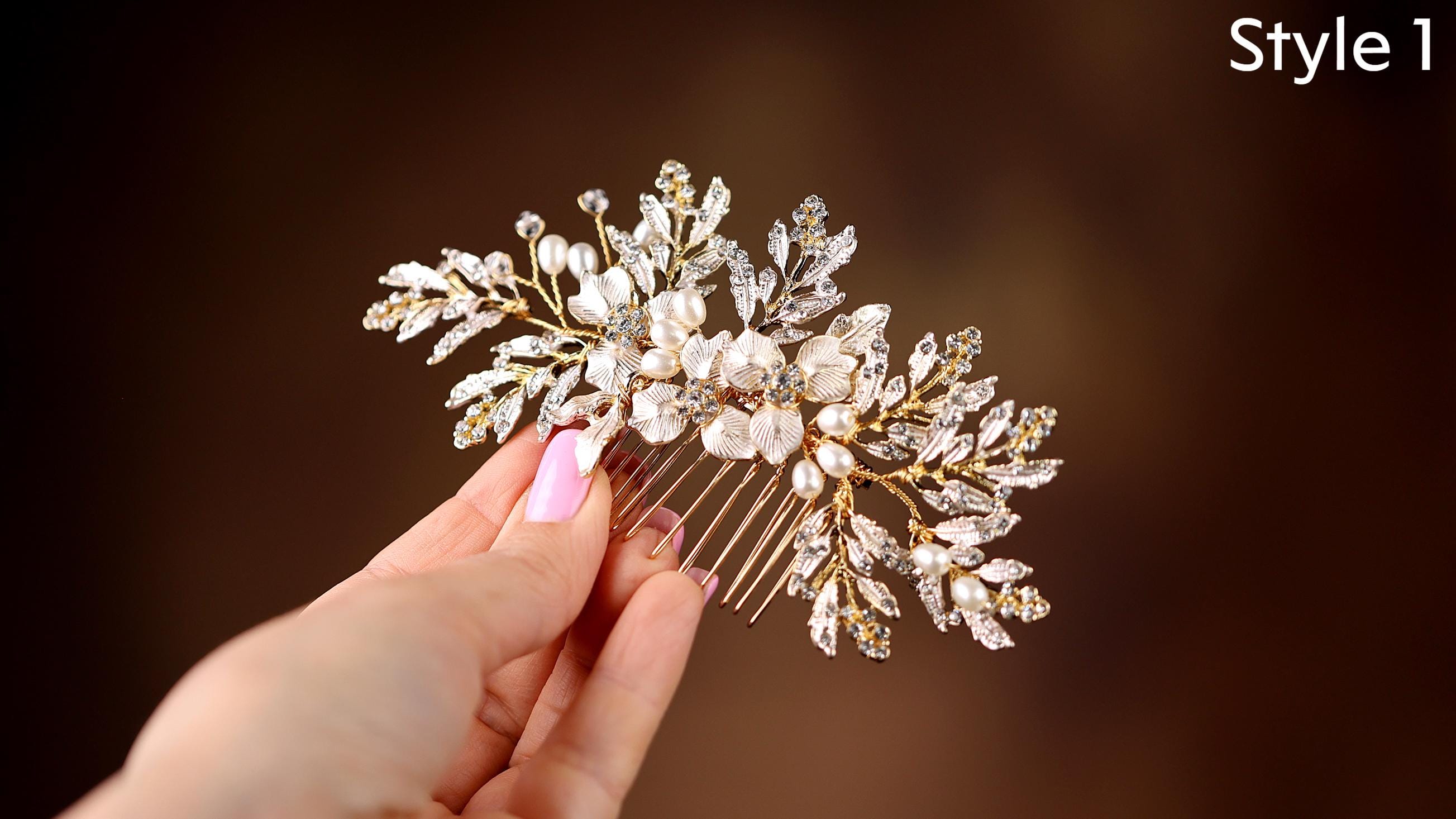Vintage Pearl Comb - Etsy