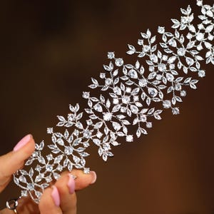Cerchietto da sposa in cristallo: vite per capelli da sposa in argento