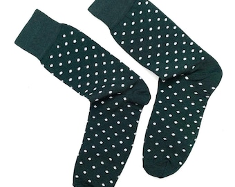 summer dress for engagement photos Men's Dress Socks Green Cotton Blend Geo Pattern – RW&CO main image 0
