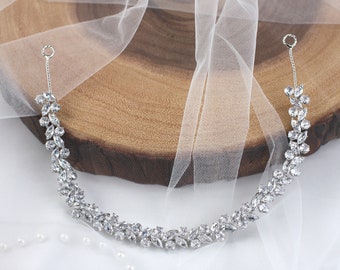 Brautjungfern Hochzeit Kopfschmuck. Silber Braut Haarreif. Kristall Brautkranz. Hochzeit Haarschmuck. Hochzeit Haarteil SLtiar0002s10