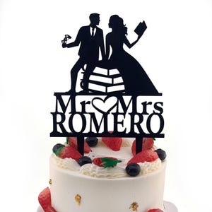Personalized Gamer & Book Lover Wedding Cake Topper