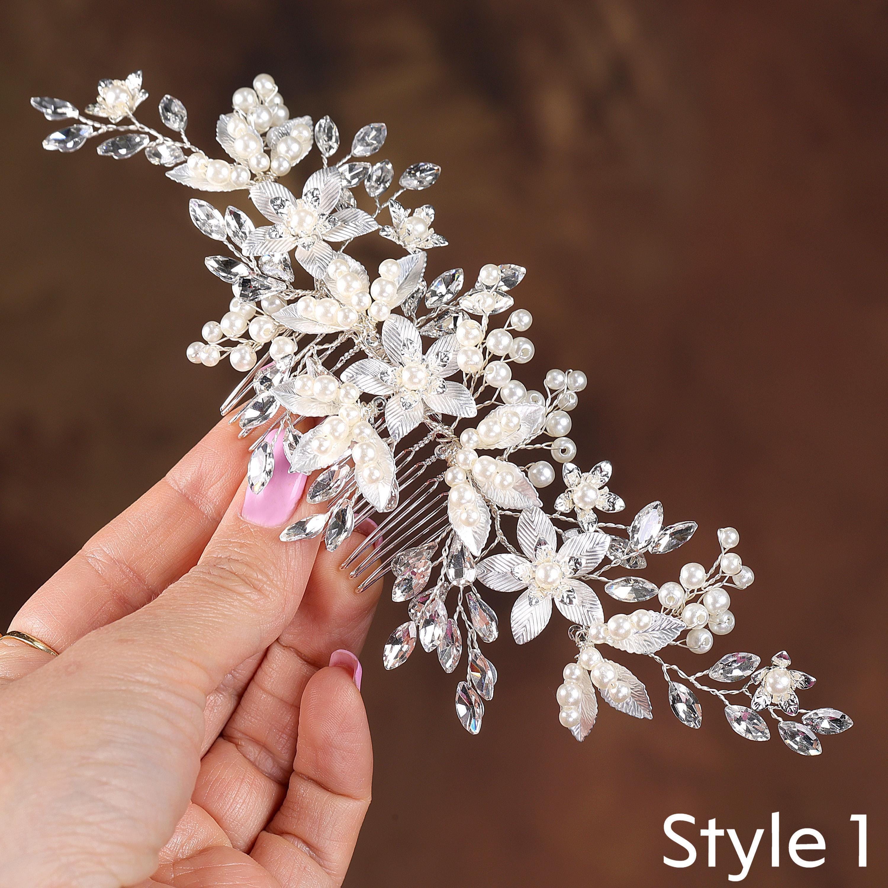 Free People Crystal Combs Four Tooth Fork Crystal Butterfly Decorative Hair Combs  main image 3