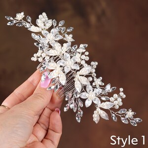 EVER FAITH Accessori Capelli Cristallo Austriaco Elegante Matrimonio Sposa Fiore Pettine per Trasparente Argento-Fondo EVER FAITH Accessori Capelli Cristallo Austriaco Elegante Matrimonio Sposa Fiore Pettine per Trasparente Argento-Fondo