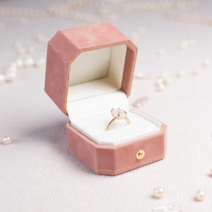 Personalized Velvet Ring Box | Monogram Ring Box | Ring Box for Wedding Ceremony | Custom Ring Bearer | Engraved Wedding Vows