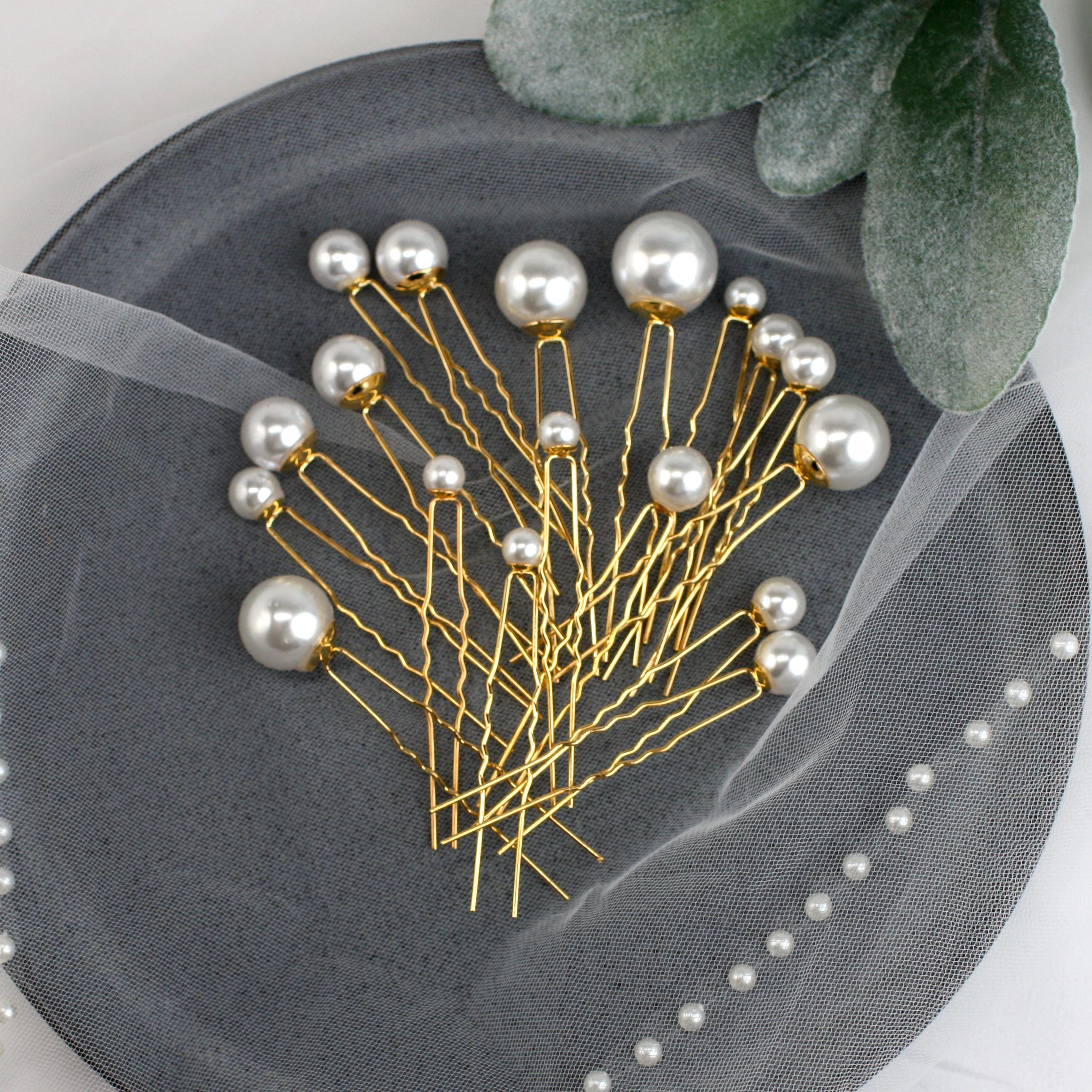 18 Forcine Di Perle Per Matrimonio - Accessori Capelli Da Sposa, Eleganti E Romantiche - Foto 3