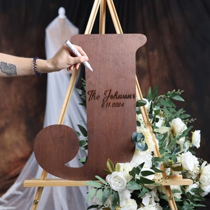 Personalized Wooden Letter Wedding Guest Book Alternative