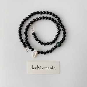 CLEO Black Onyx Baroque Pearl Choker Necklace | Handmade Natural Stone Pearl Beaded Jewelry
