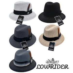 Chicano Lowriders - Authentic Whittier Lowrider Hat - Black - Snap Brim Derby Fedora - Summit Hats - Lowrider Brim