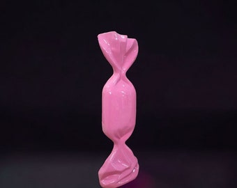 Pink candy outdoor decoration Plastic candy Large resin statue