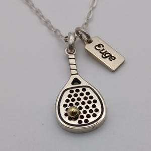 Padel Racket Necklace – Handmade Sports-Inspired Pendant