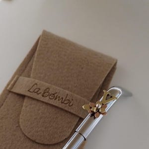 Handcrafted Personalized Yerba Mate Straw with Initial. Removable Filter Bombilla de mate