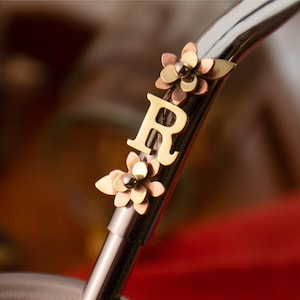 Handcrafted Personalized Yerba Mate Straw with Initial. Removable Filter Bombilla para mate