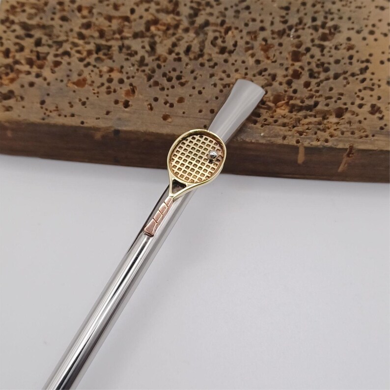 Stainless Racket Tennis Racket Yerba Mate Straw - Etsy