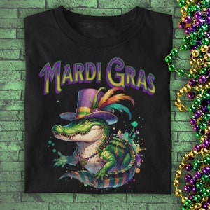 Karneval-Alligator-Shirt - Spaß-Farten-Leidenschafts-T-Shirt, Karneval-Unisex-T-Shirt, Hoodie, Sweatshirt, Kapuzenpullover, Erwachsenes und Kind passendes T-Shirt