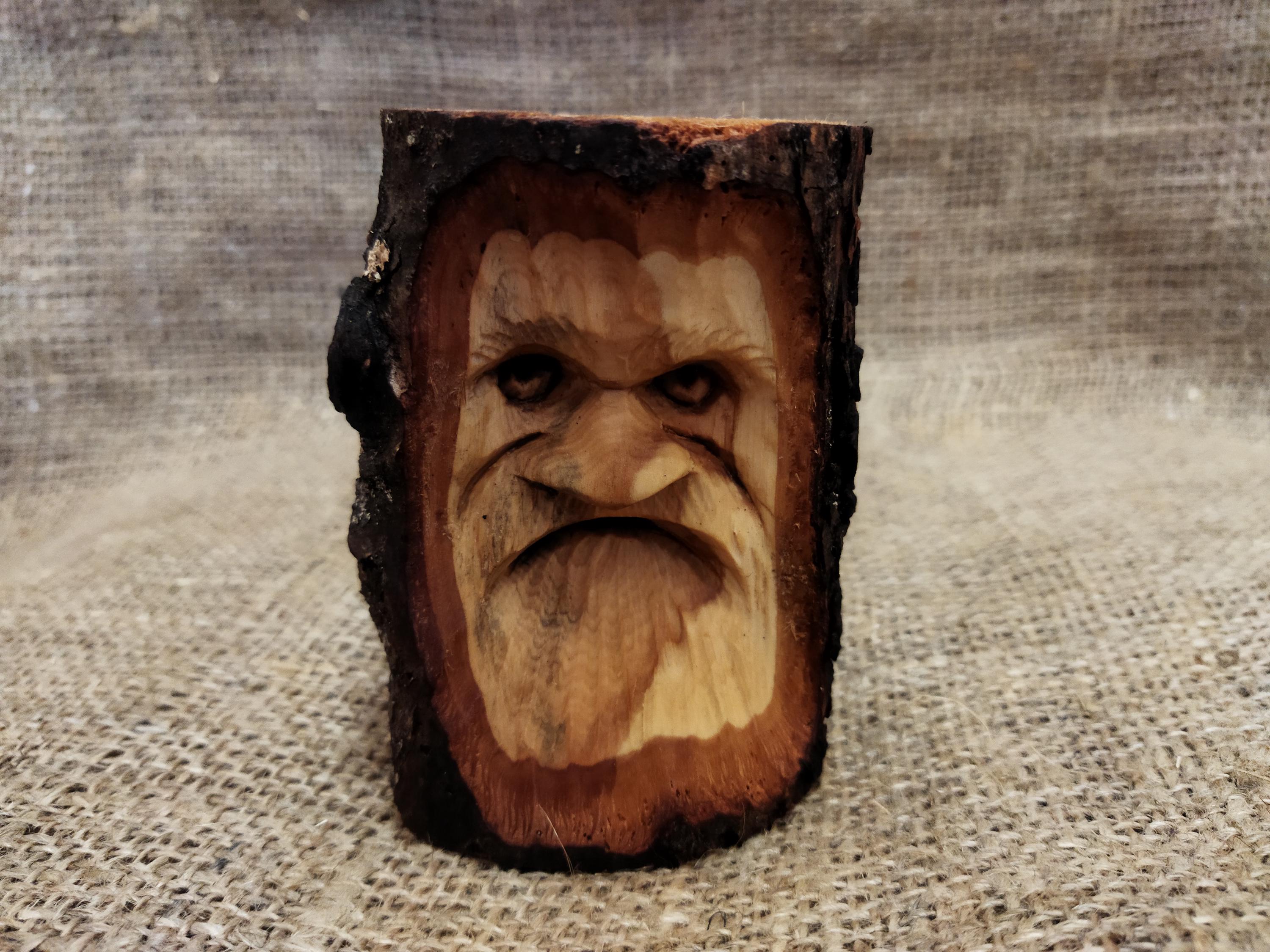 Handmade Wooden Face Sculpture Rustic Slavic Style - Etsy