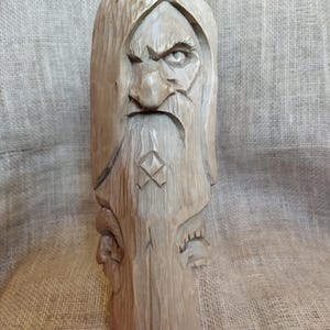 Hand Carved Linden Wood Nordic Gods Statuette - Odin, Thor, Freyr, Baldr
