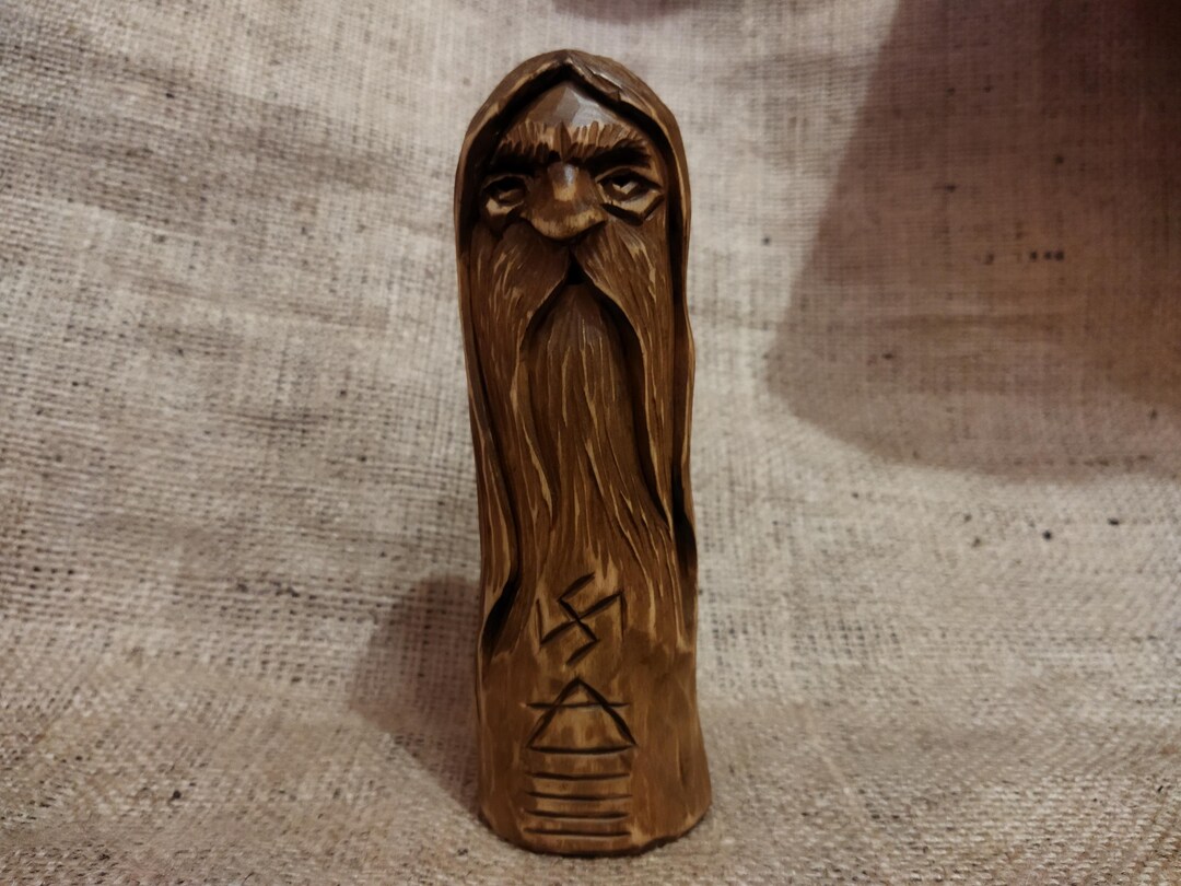 Stribog Statue, Hand Carved Wooden Slavic God of Wind and Storms - Etsy