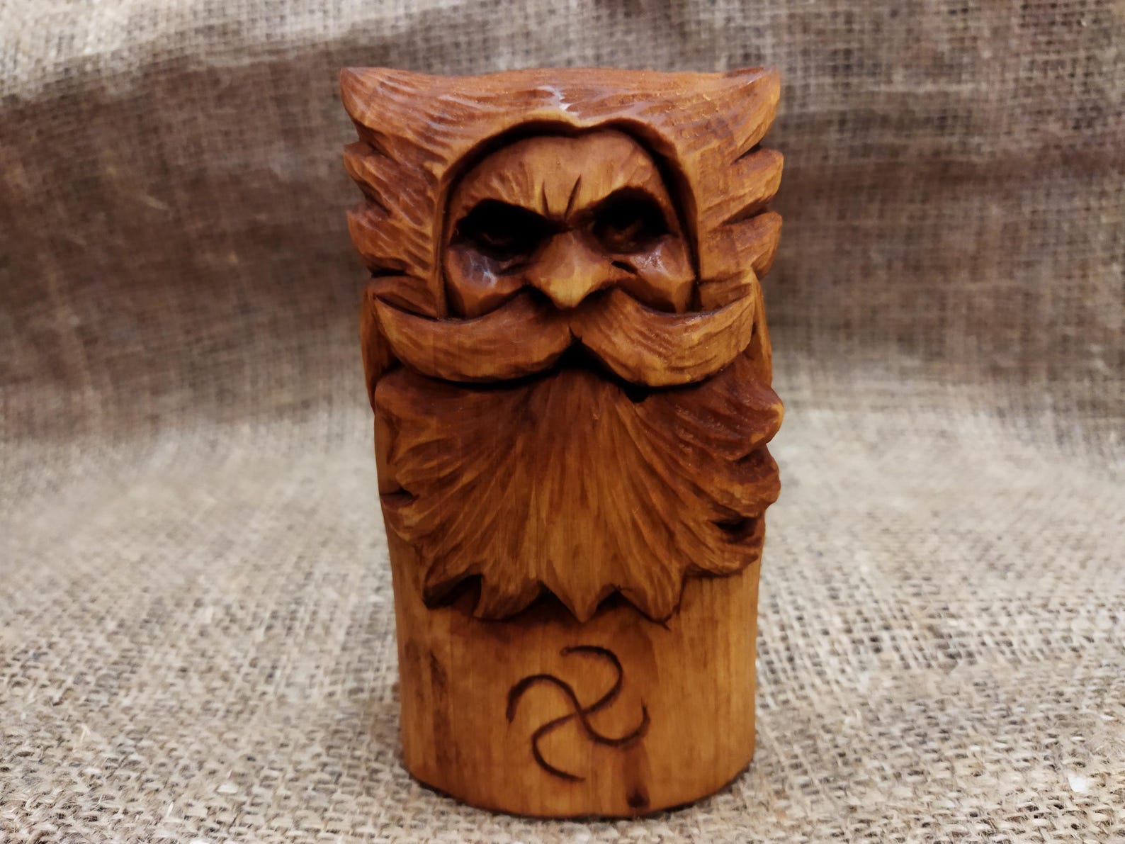 Statuette of Yarilo. Slavic God of Spring and Fertility. Handmade. Wood ...