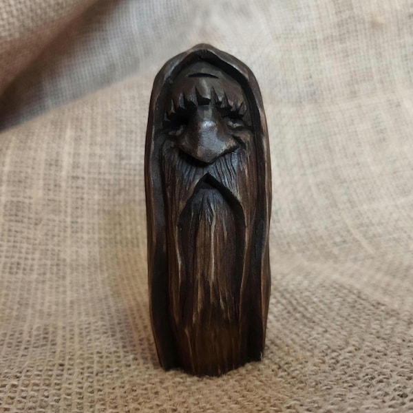 Wood Spirit Statue, Rustic Forest Decor