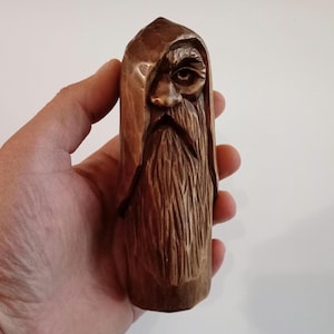 Your Own Odin: Hand-Carved wooden statue – a powerful norse god from viking legends for altar or home