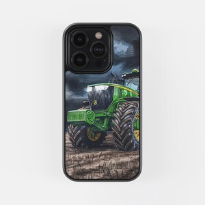 Stoßfeste JOHN DEERE Handyhülle für Iphone Modelle, starke und schlanke Handyhülle, rutschfestes Design, Farmer Hülle, MAGSafe Option, Agrokultur