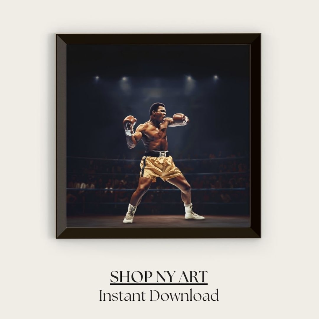Muhammad Ali Art, Athlete Wall Art, Sports Wall Decor, Boxing Wall Art