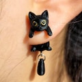 Cute Hanging Cat Earrings –  Dangle Earrings with Toe Beans – Fun Gift for Cat Lovers & Pet Owners