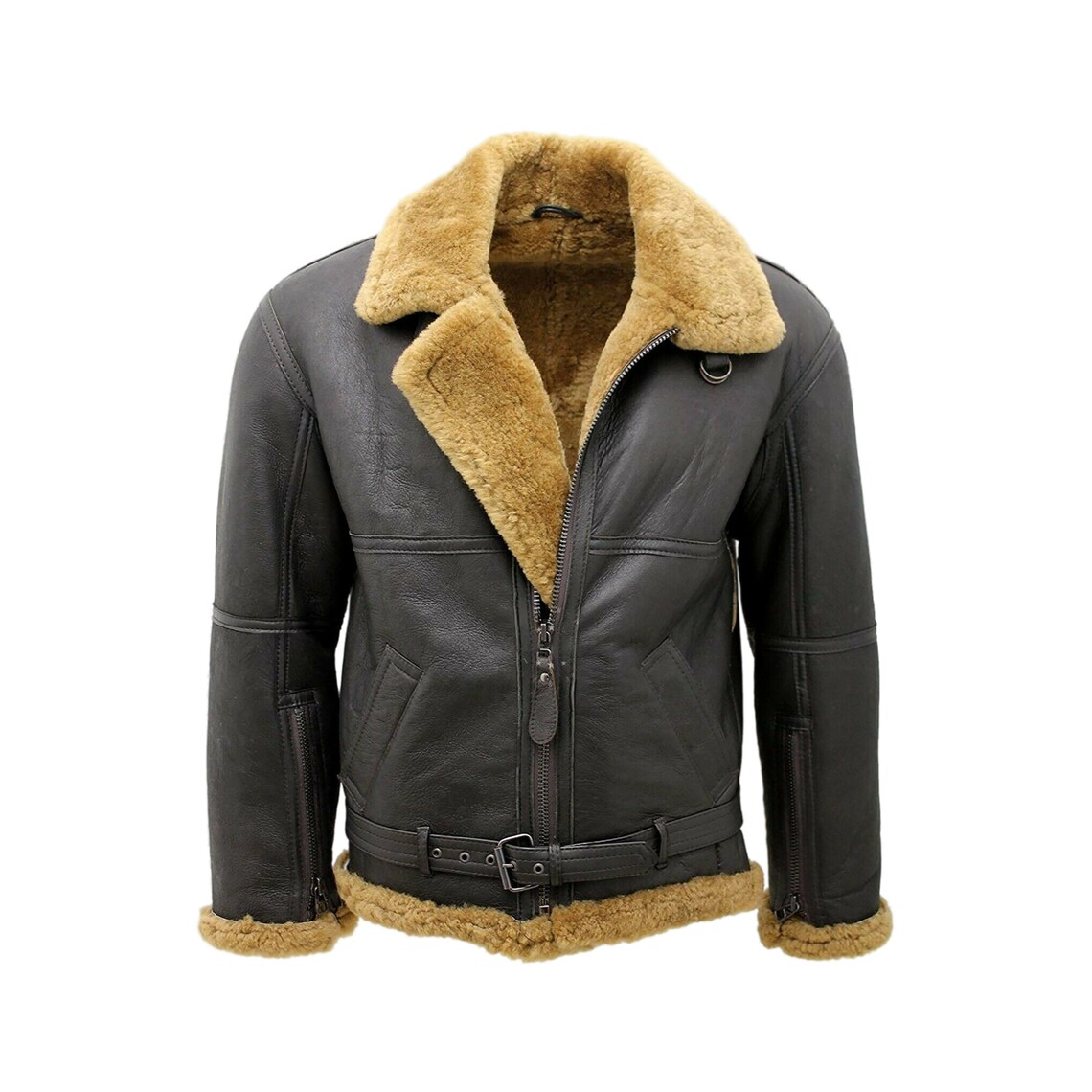 Giacca Uomo In Finta Pelle Pilota Aviator - Stile RAF, Invernale
