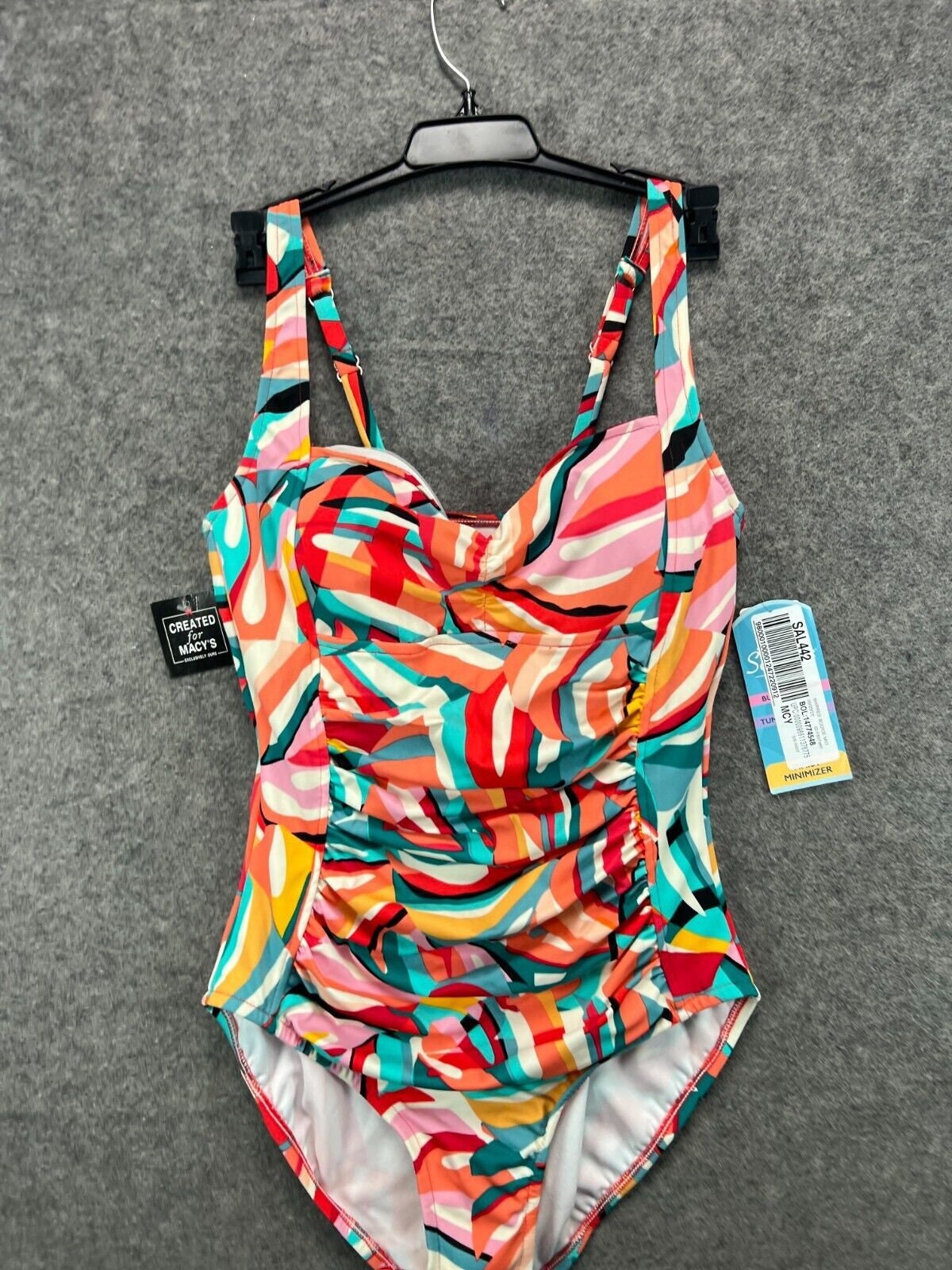 Lauren Ralph Lauren Tummy-Control Corset-Back One-Piece Swimsuit - Macy's