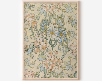 Lámina floral de William Morris – Decoración de pared abstracta de estilo Art Nouveau