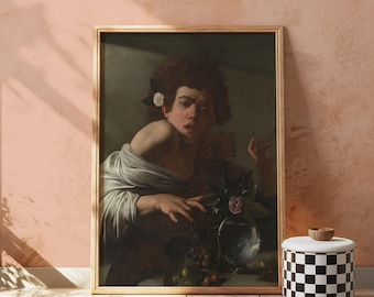 Impresión de Caravaggio - Arte barroco, naturaleza muerta, pintura clásica, bellas artes, decoración renacentista y arte mural de la academia oscura