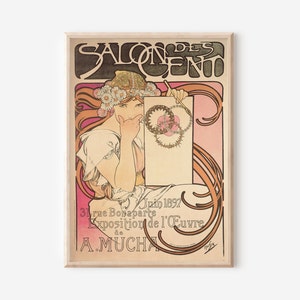 Alphonse Mucha Print - Art Nouveau Wall Art- Vintage Poster Illustration - Art Nouveau Print - Giclée prints Wall Art