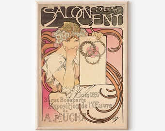 Alphonse Mucha Print - Art Nouveau Wall Art- Vintage Poster Illustration - Art Nouveau Print - Giclée prints Wall Art